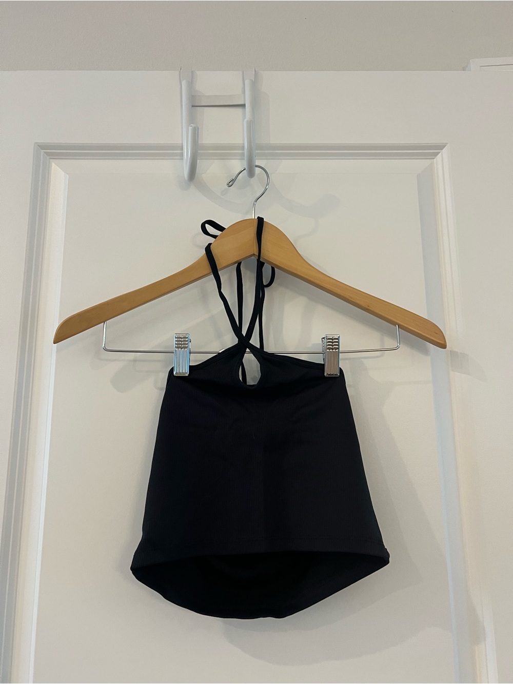 Zara Black Halter Tie Top